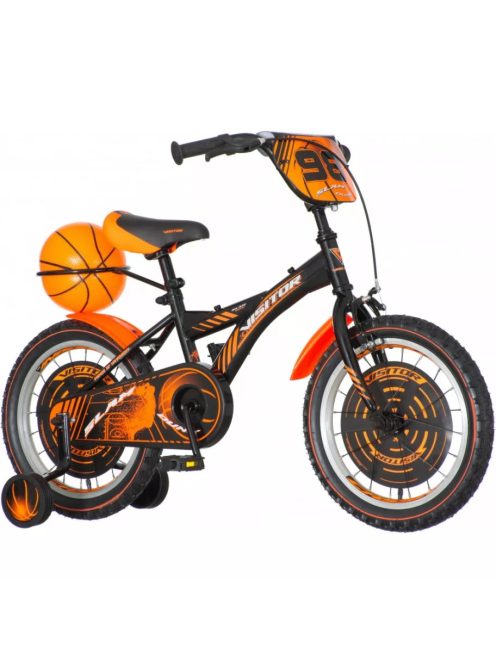 KPC Basket 16 kosárlabdás gyerek kerékpár Fekete-Narancs