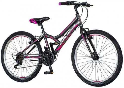 Explorer Daisy 24" gyerek kerékpár Grafit-Pink