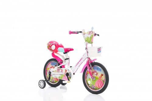 Corelli Lovely 16" gyermek alumínium kerékpár Fehér-Rózsaszín