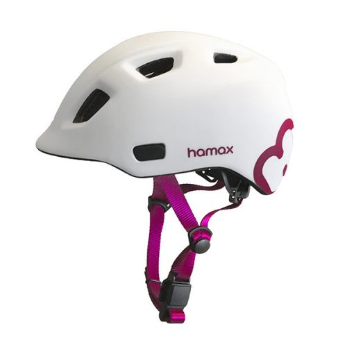 Hamax Thundercap 47-52 Fehér/Pink kerékpáros junior sisak