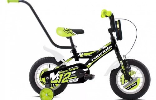 Capriolo Mustang 12" Fekete-Zöld gyerek kerékpár