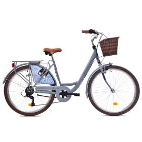   Capriolo Diana 26" 6 sebességes női városi kerékpár 18" Selyemszürke