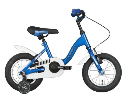 Koliken Lindo Kék-Fehér 12" gyerek kerékpár műanyag sárvédővel