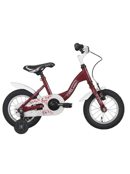 Koliken Eper Lány Piros-Fehér 12" gyerek kerékpár műanyag sárvédővel