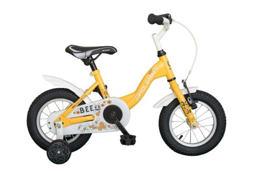 Koliken Bee Lány Sárga-Fehér 12" gyerek kerékpár műanyag sárvédővel