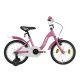 Koliken Bunny Lány Pink-Fehér 16" gyerek kerékpár műanyag sárvédővel