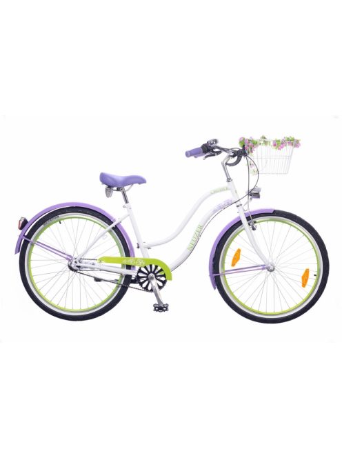Neuzer Picnic N3 Női Cruiser Fehér-Lila Zöld 26" kerékpár  18"