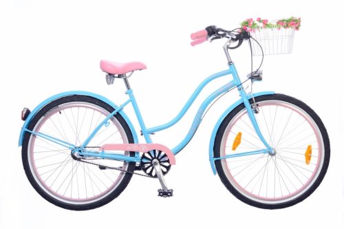 Neuzer Picnic N3 Női Cruiser Világoskék-Fehér Rózsaszín 26" kerékpár 18"